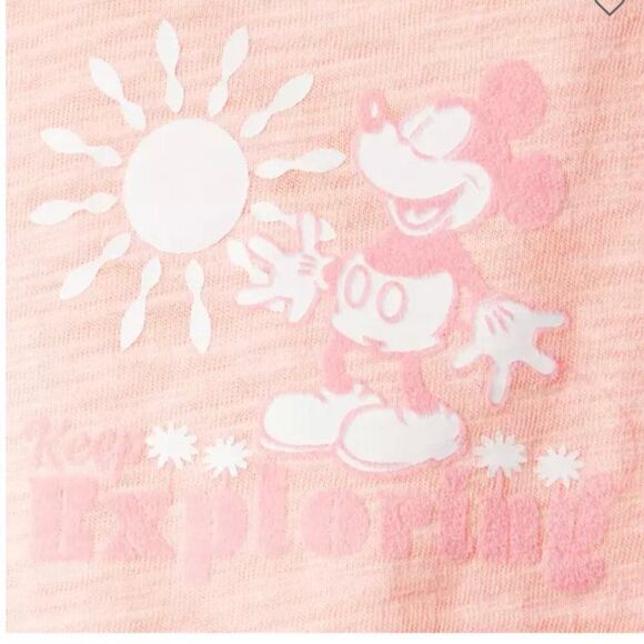 Janie and Jack 100048906 Peach Disney Mickey Mouse Explorer Tee NWT - Picture 3 of 9